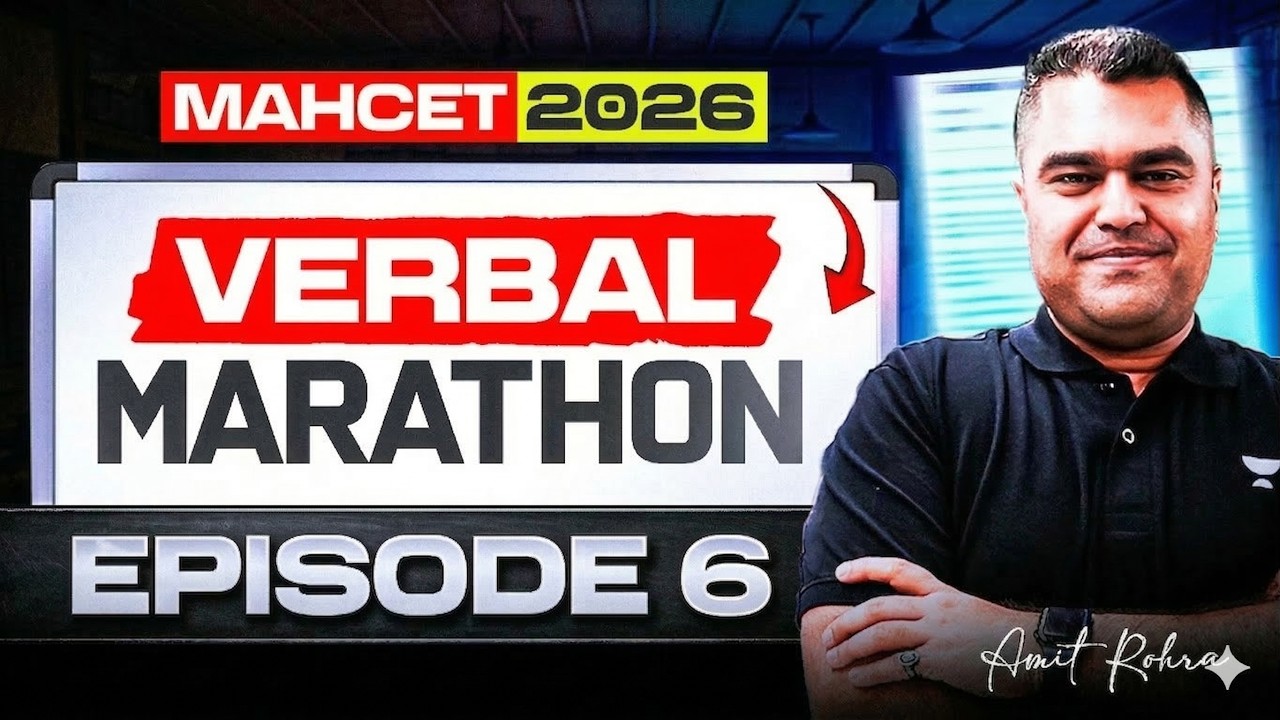 MAHCET 2026: The Ultimate Verbal Marathon 🔥 Amit Rohra | Ep 06