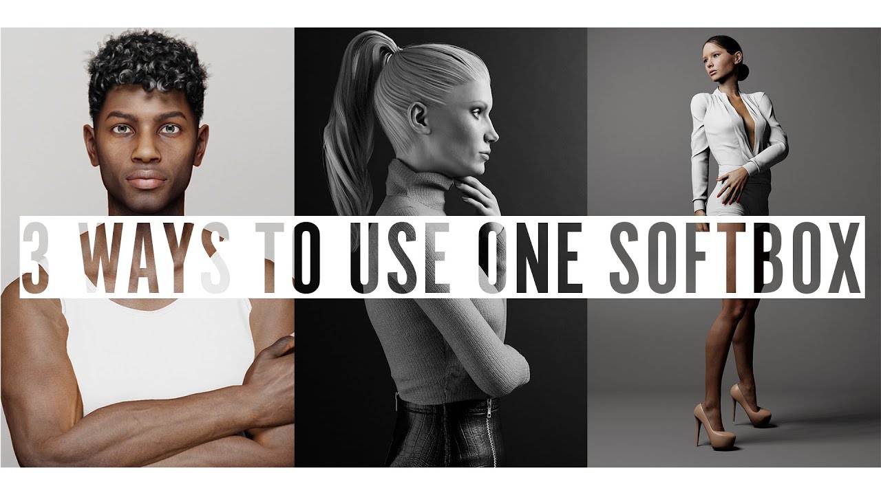 3 WAYS TO USE ONE SOFTBOX : Photography Lighting Tutorial | set.a.light 3D