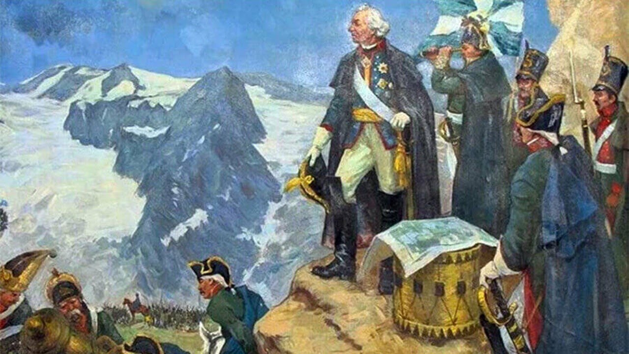 Alexander Suvorov, a “baioneta russa rompeu os Alpes”.