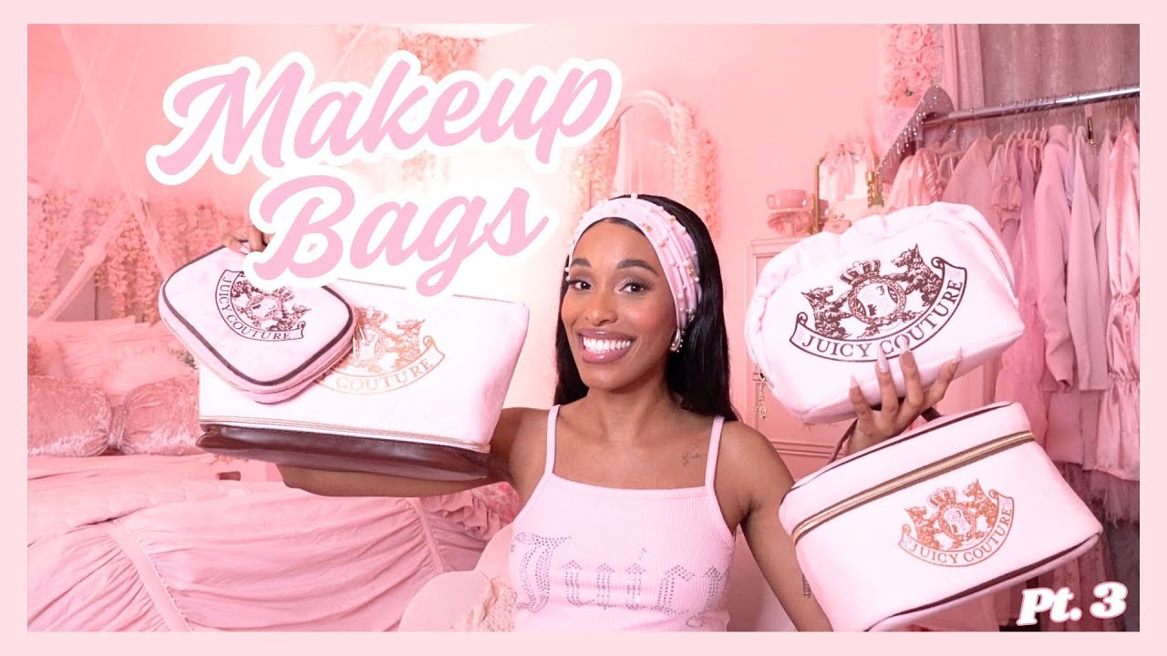 Juicy couture Collection pt  3 | Pink Cosmetics Bag haul