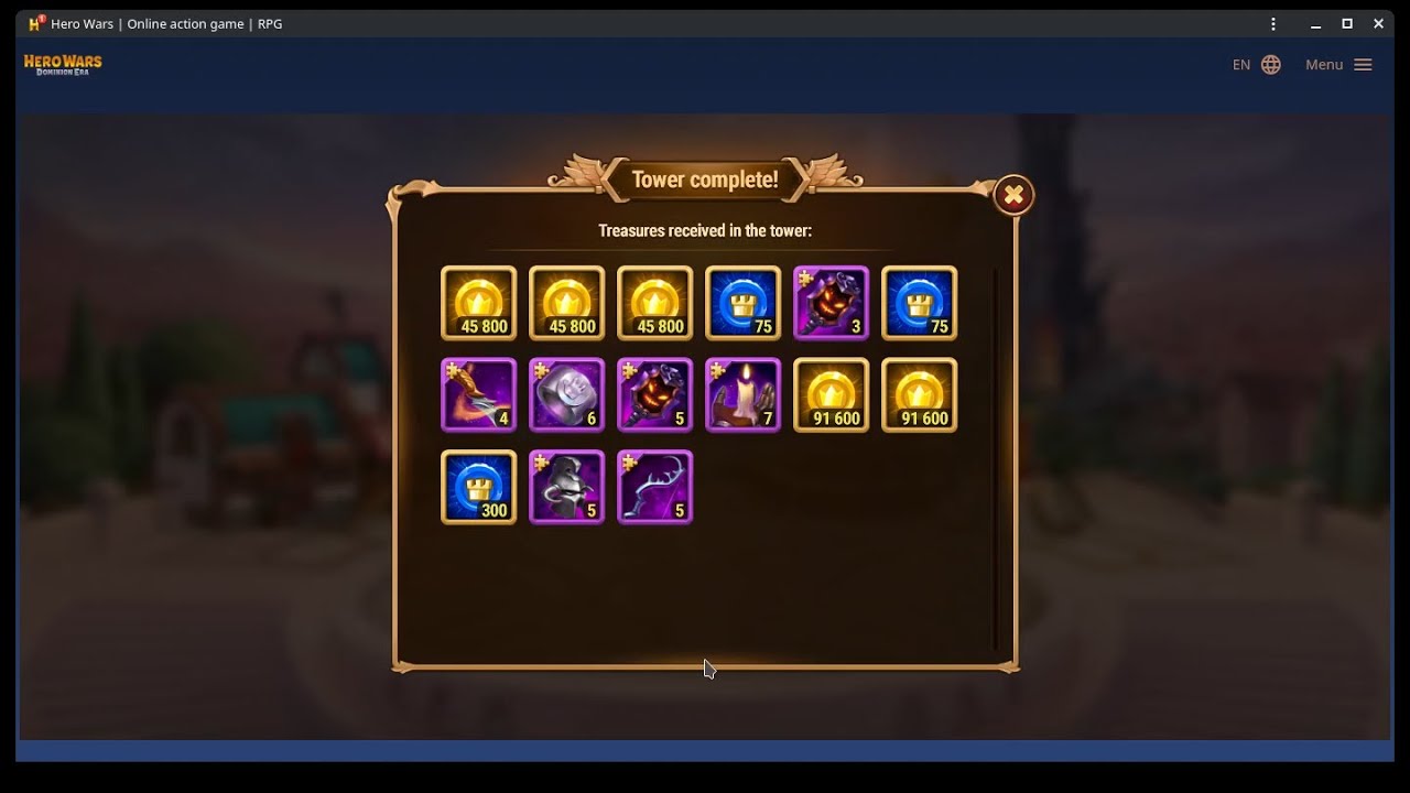 Hero Wars, Tower from 15 to 130: Tower level 69