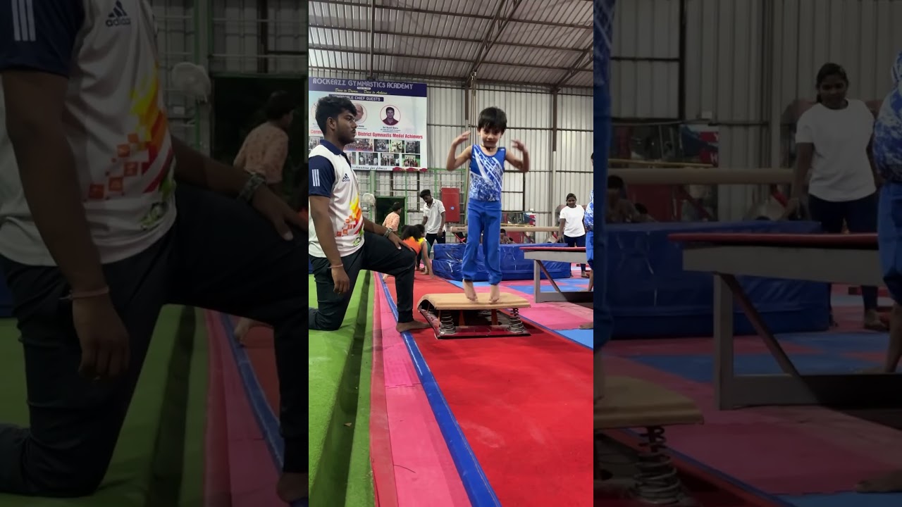 Basics Training on Spring Board Straight, Tuck &  Split Jump&rsquo;s #gymastics #fitness #like #share