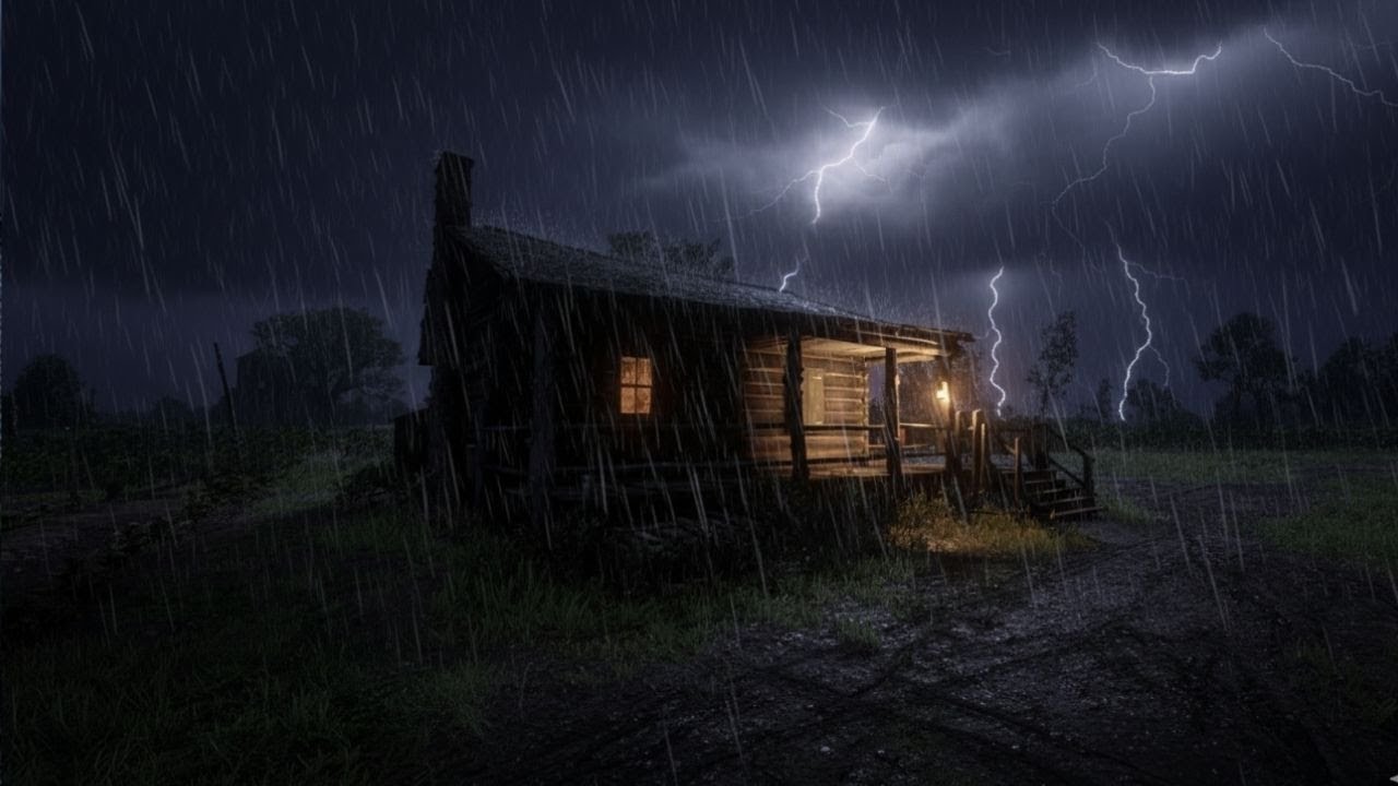Heavy Rain at Night for Sleeping & Insomnia 🌧️ ASMR Rain Sounds for Deep Sleep and Relaxation
