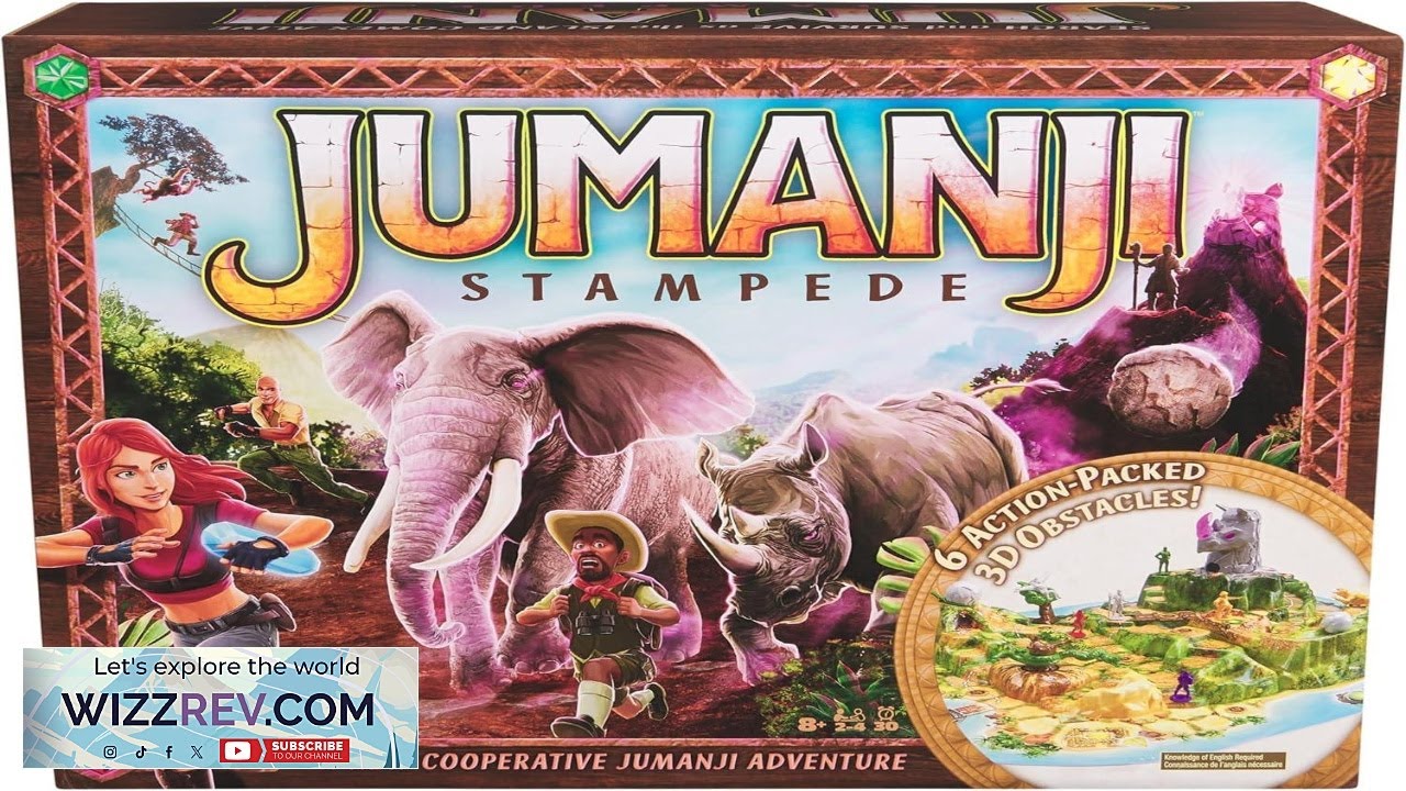 Настольная кооперативная игра Jumanji Stampede 3D Adventure от Spin Master Games для фанатов.