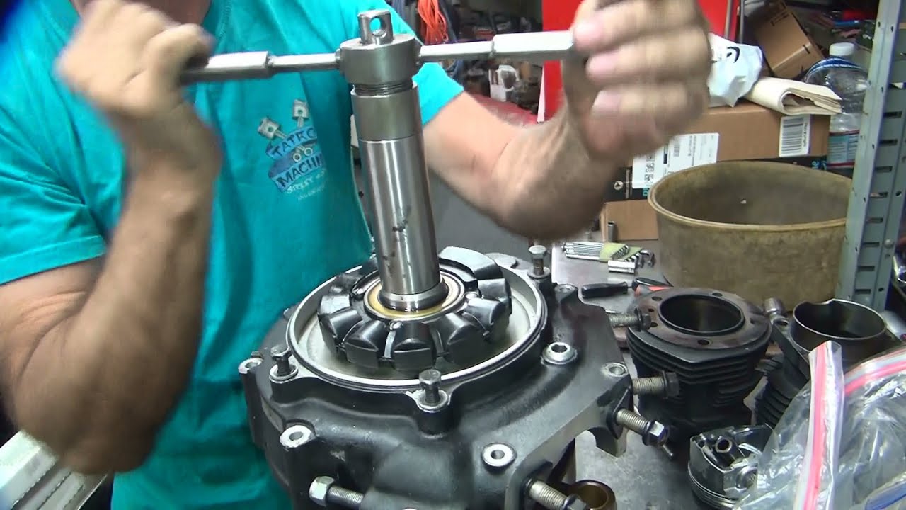 #103 80ci shovelhead setting lefthand timken endplay flywheel install repair 80 harley tatro machine