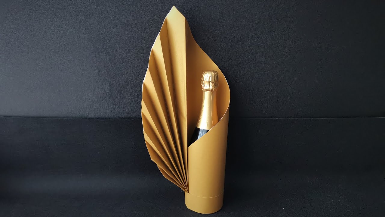 Geschenke einpacken 🎁 Flasche verpacken als Geschenk 🎁 Gift wrapping
