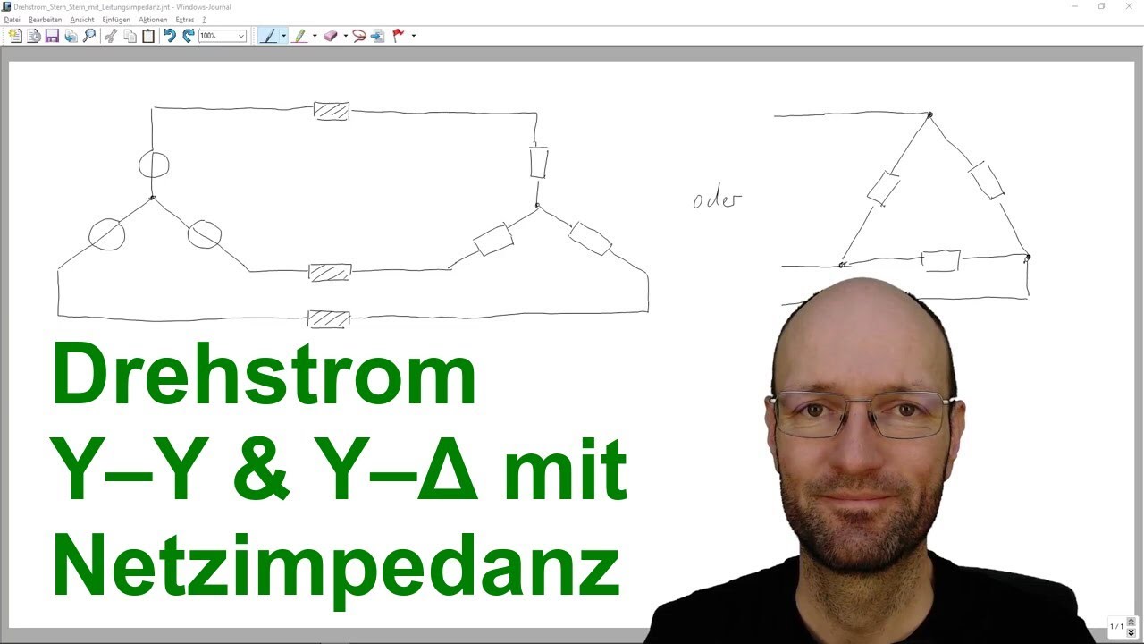 Berechnung aller Ströme, Spannungen und Leistungen in einem Drehstromsystem in ⅄-⅄ und ⅄-△-Schaltung
