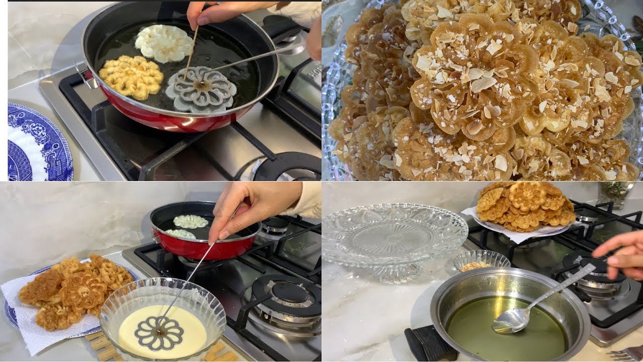 حلوة الطابع شمالية أو حلوة الوردة التطوانية معسلة بمكونات جد بسيطة كتوجد فثواني 😍😍