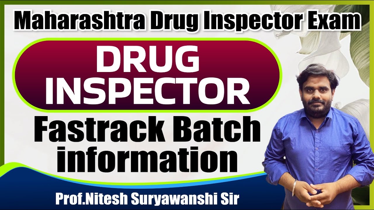 Drug inspector Fastrack Batch information By Nitesh sir l Maharashtra Drug inspector exam