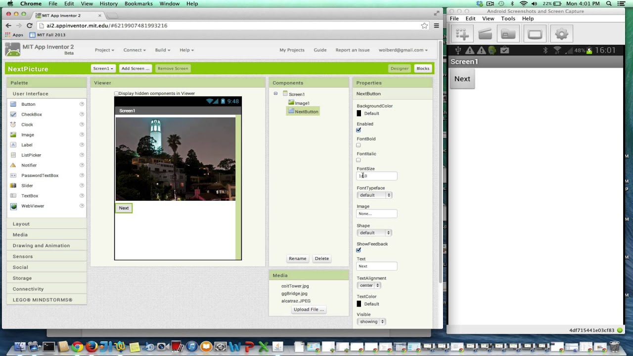 How do your program a slideshow in App Inventor?
