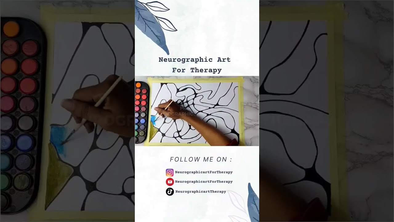 Coloring Neurographic Art Therapy for Anxiety and overthinking #32 - Neurographic Art #Short Video