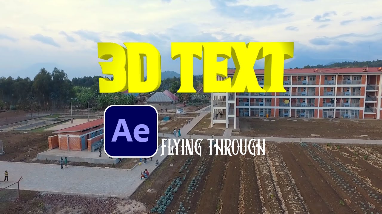 Camera Fly Through 3D Text Effect In Adobe After Effect Tutorial