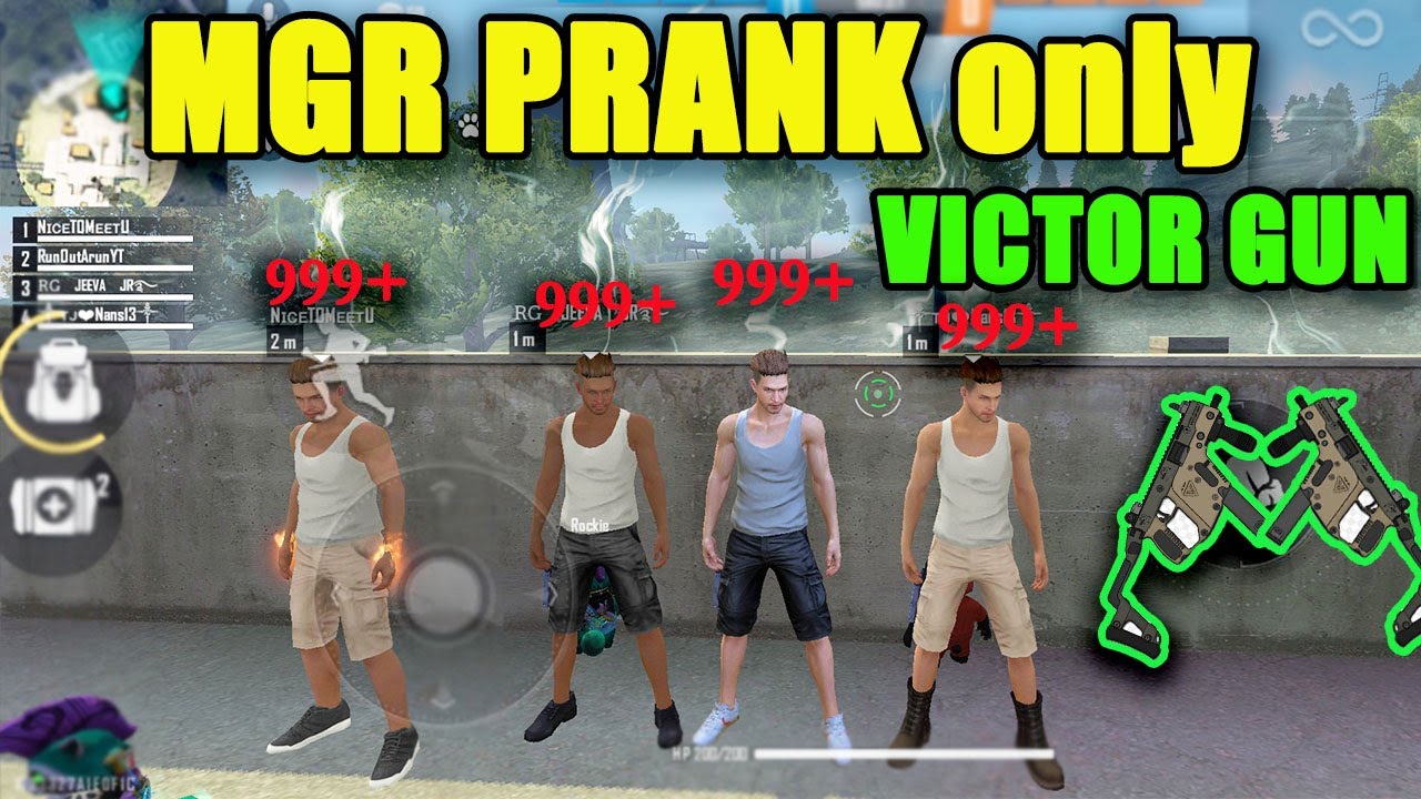 NOOB PRANK ONLY WITH VECTOR GUN || MGR PRANK IN FREE FIRE || 999+ PRANK IN FREE FIRE || FREE TRICKS