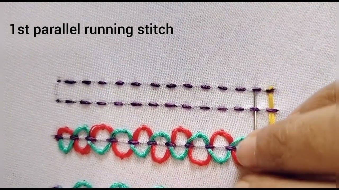 Running stitch family, 14 running stitch variations #embroidery #basicembroidery #handembroidery