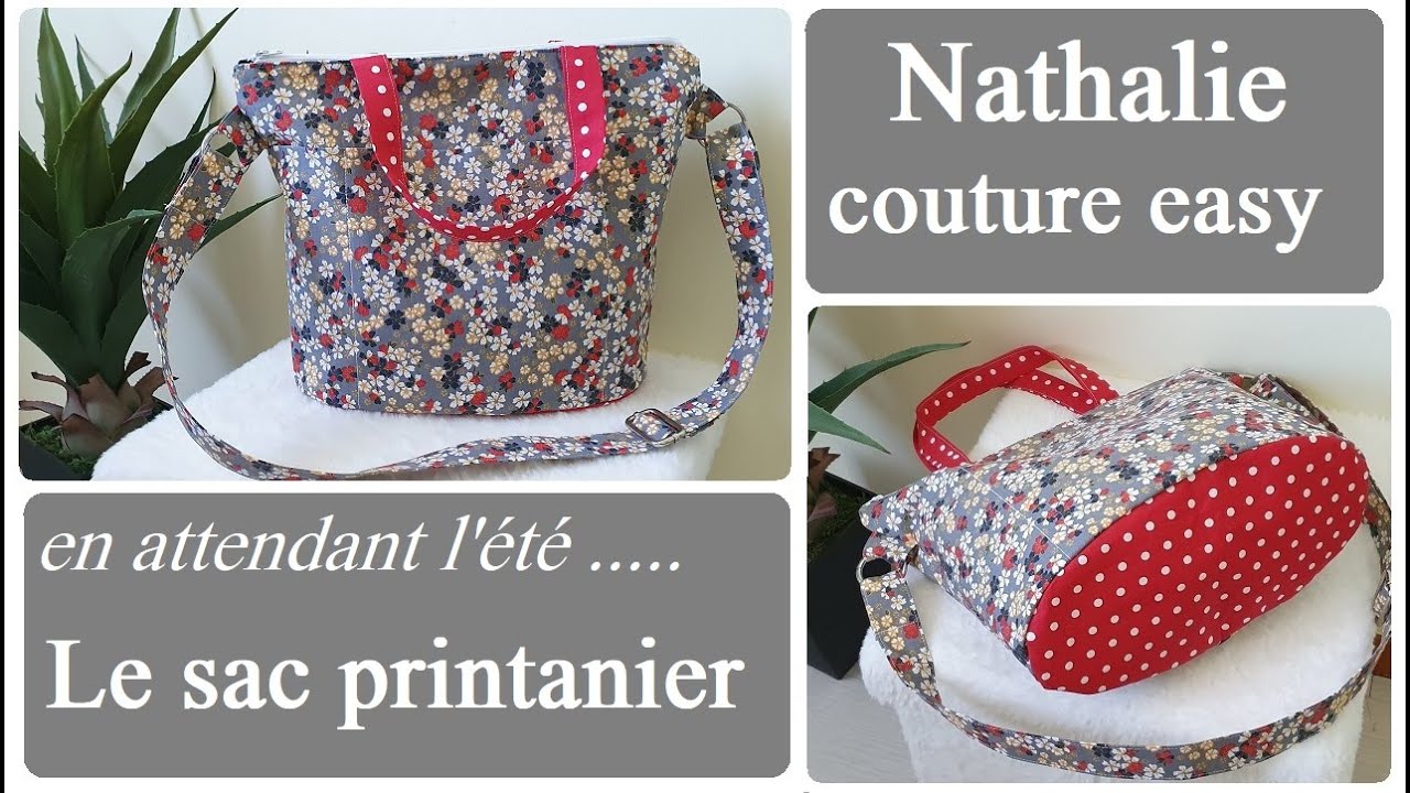 Le sac printanier avec un fond ovale, 2 poignées et une sangle réglable, fermeture zippée