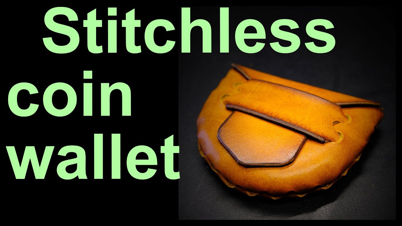 Stitchless coin purse   no stitch wallet  Leather pattern by Woolenpaw