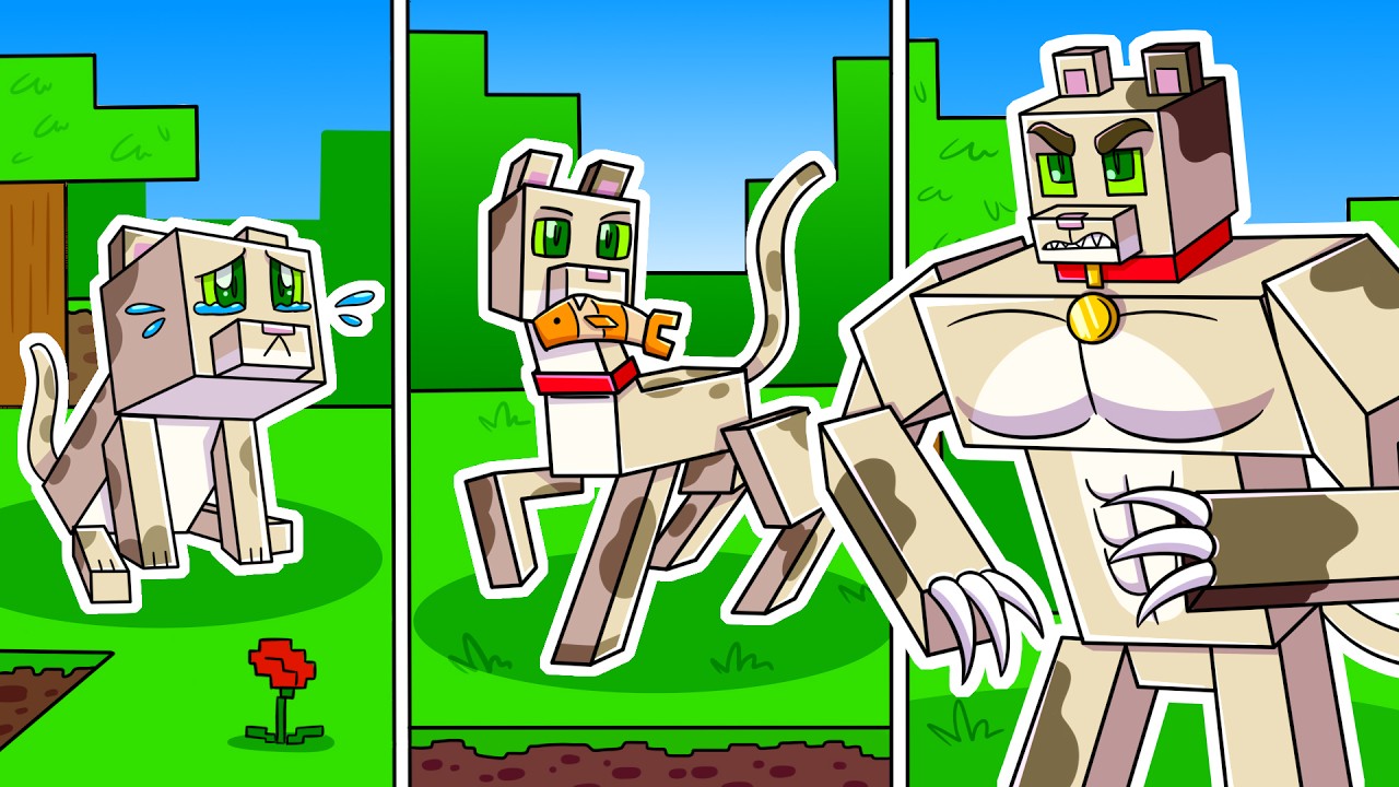 I Survived 1000 Days as a CAT in Minecraft Hardcore! - Pet Animals Compilation