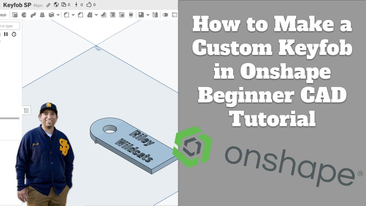 Как создать собственный брелок в Onshape | Учебное пособие по САПР для начинающих