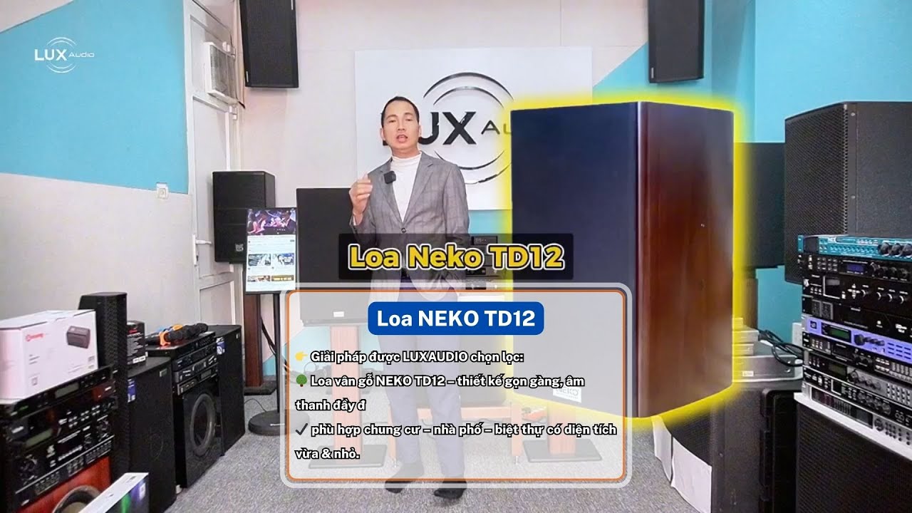 Loa NEKO TD12 - Chính hãng, chuẩn âm thanh gia đình - nghe nhạc, hát karaoke, hình thức đẹp