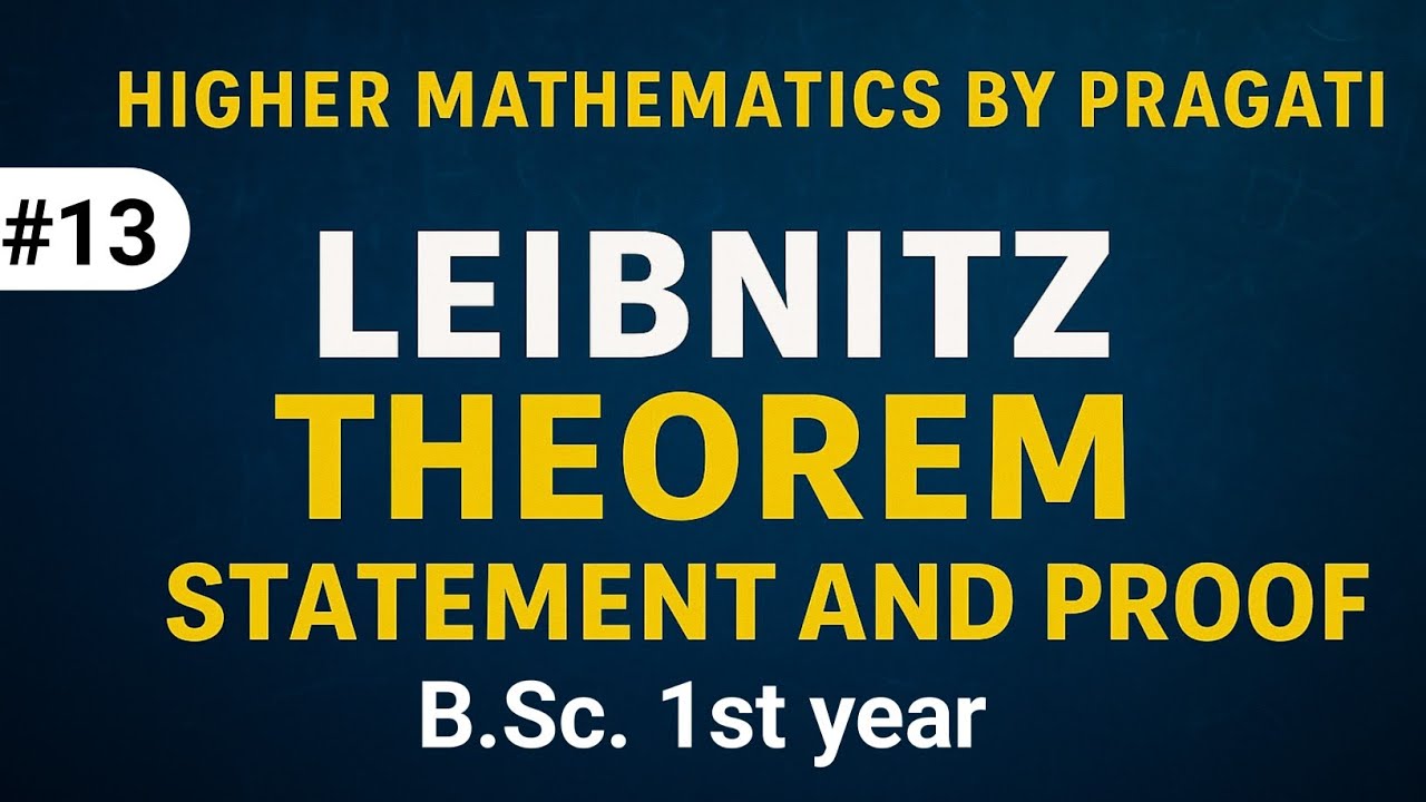 Leibnitz's theorem  | successive Differentiation #13 | B. Sc. 1st year maths | Minor - 1 