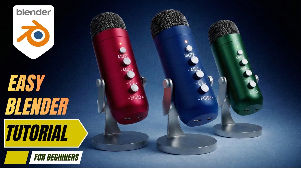 3D Product Visualization Blender Tutorial - Modeling Microphone
