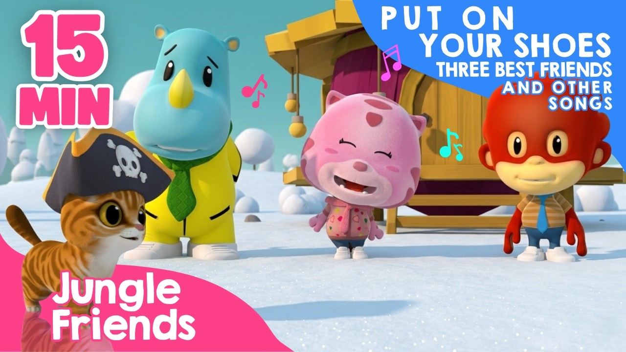 Put On Your Shoes, Three Best Friends, and Other Songs - 4K - 15 Minutes of Nursery Rhymes
