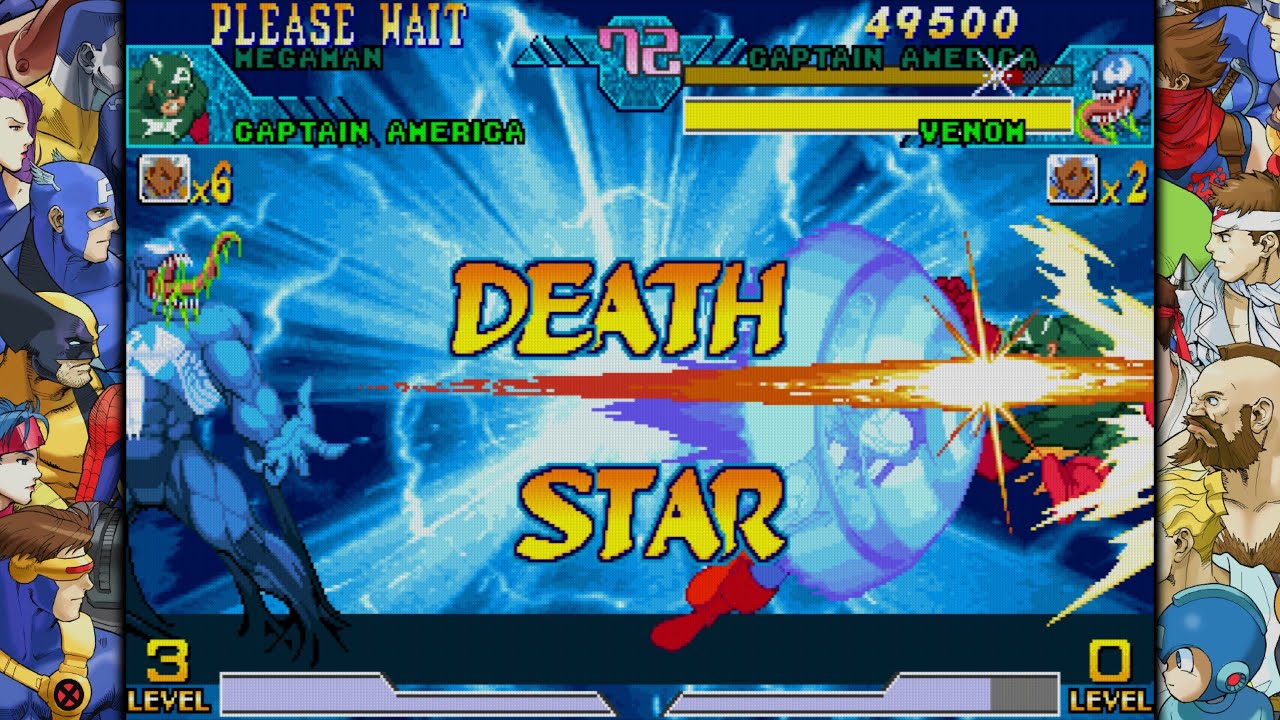 MARVEL vs CAPCOM MEGAMAN HULK CAPTAIN AMERICA VENOM