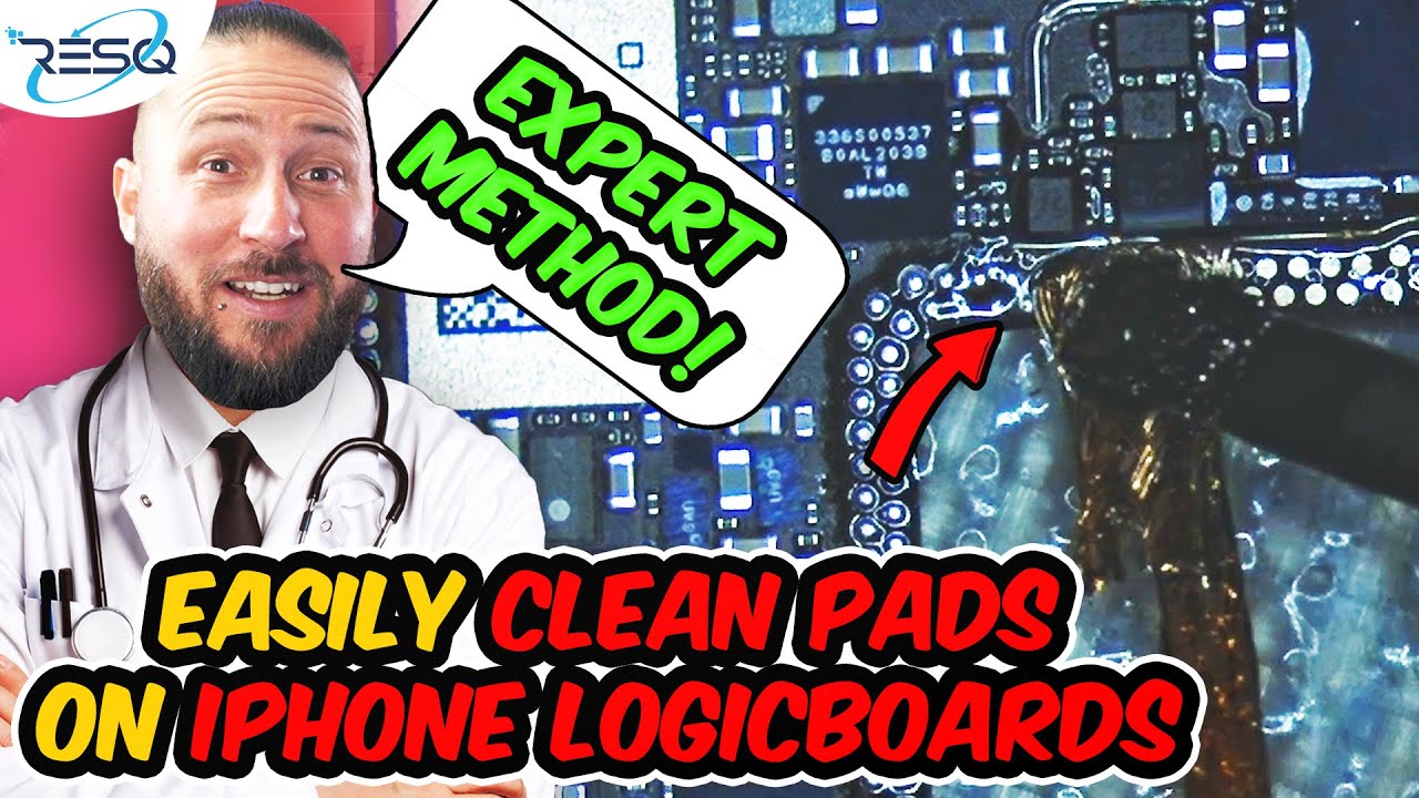 👨‍⚕️Expert Method: How to CLEAN PADS on an iPhone LOGICBOARD - Easy Technique