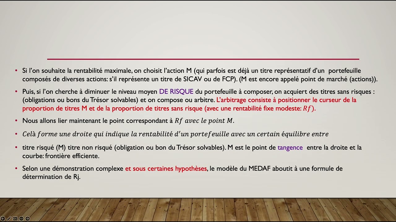CHAPITRE 2: EVALUATION D'ENTREPRISE FIN: LE TAUX D'ACTUALISATION: LE MEDAF.