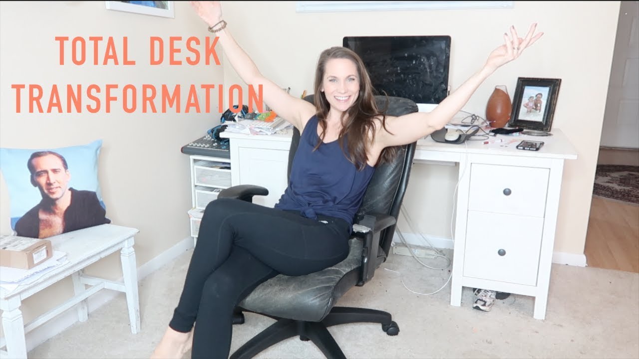 Huge Desk Declutter + Makeover + Transformation + Organization + KimMari Clean With Me!