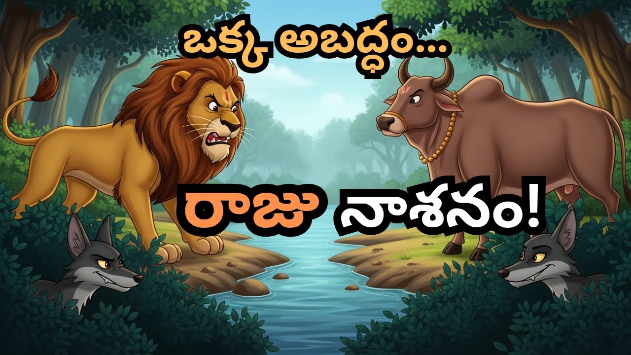 ఒక్క అబద్ధం… రాజునే నాశనం చేసింది! | సింహం & ఎద్దు – పంచతంత్ర కథ