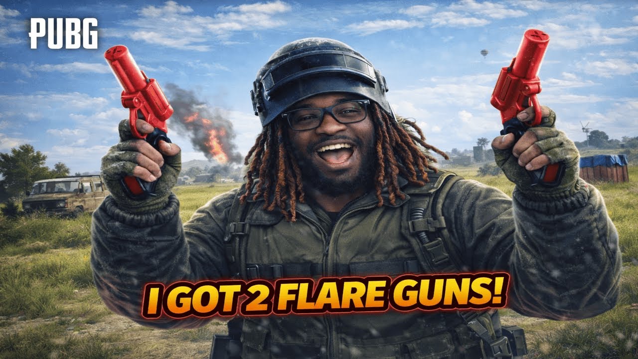 2 Flare Guns?? (TPP PUBG Battlegrounds Gameplay)