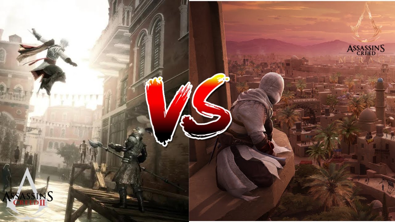 Assassin's Creed 2 vs Mirage in Parkour Gameplay Comparison