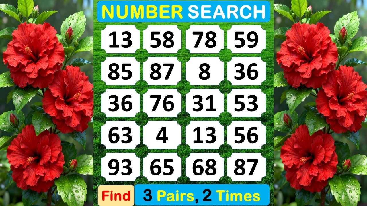 Number Search: How Healthy Is Your Cognition? #braingame #memory #puzzle #quiz #mindset #match -#397