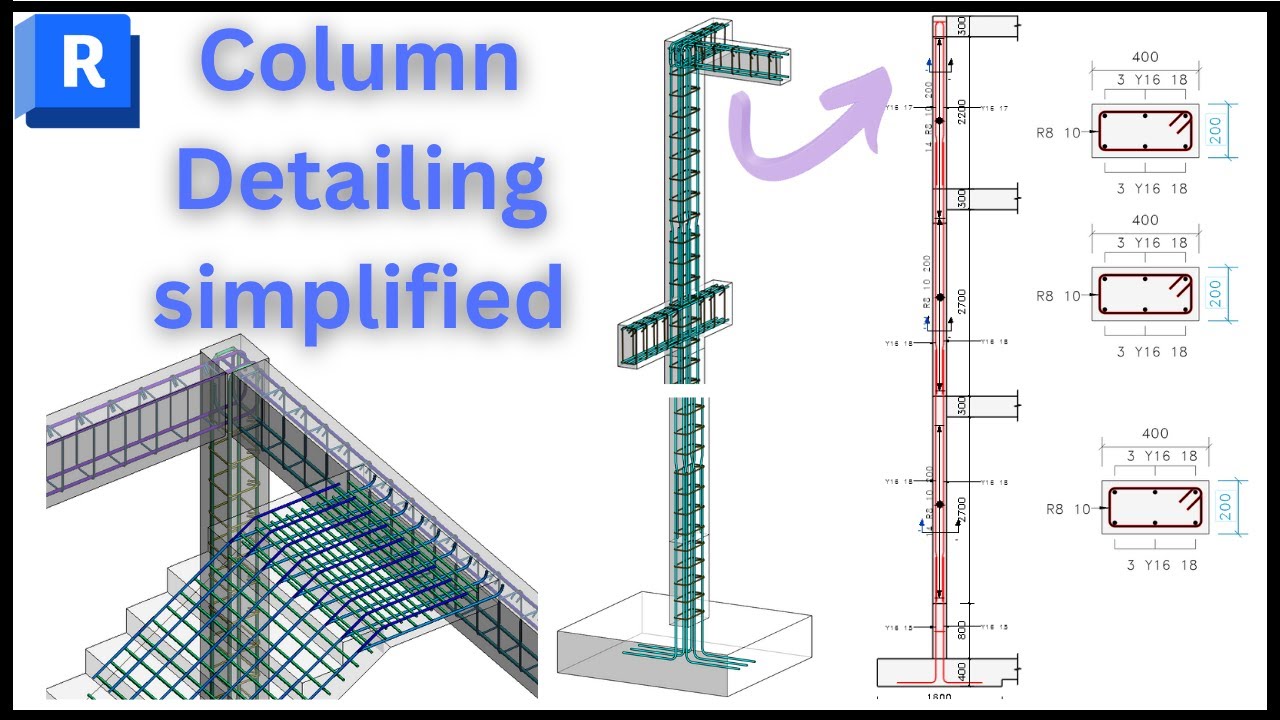 Детализация армирования колонн в Revit