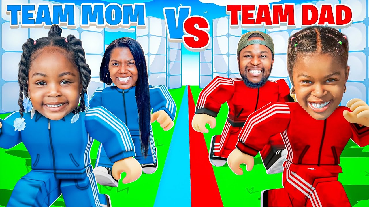 MOM VS DAD TEAM SCHOOL BREAKOUT in ROBLOX!