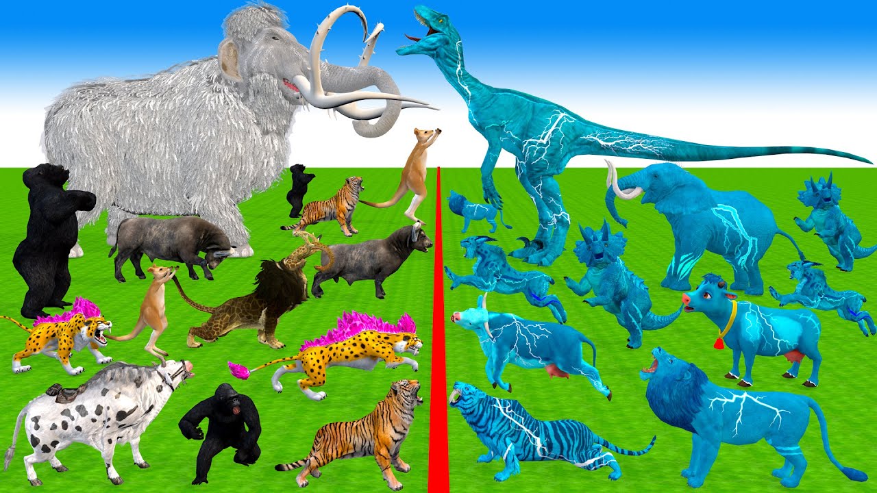 Animal Epic Battle Prehistoric Mammals VS Modern Mammals Size Super Animal Battle Simulator #2025