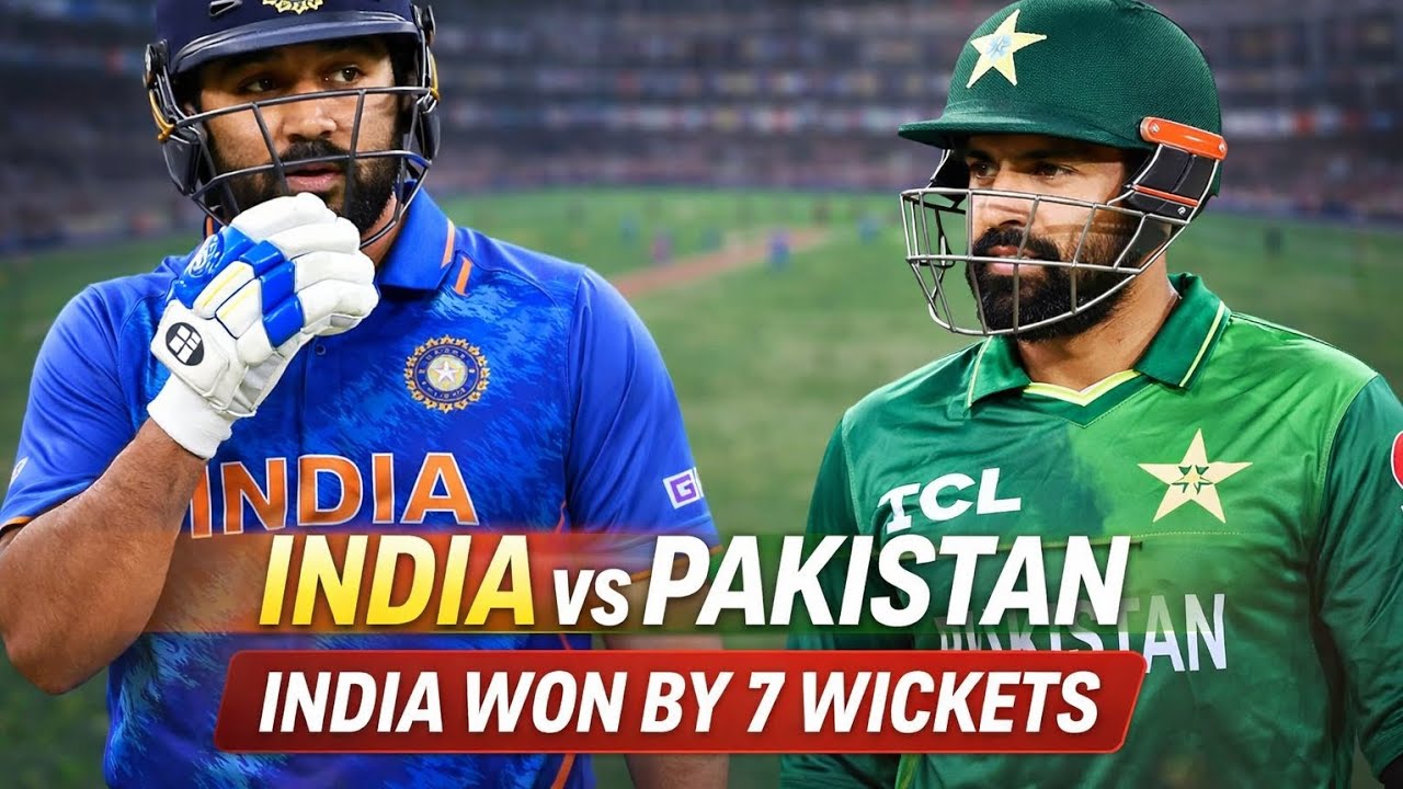IND vs PAK Highlights 🔥 | Rohit Sharma Storm | India Won by 7 Wickets