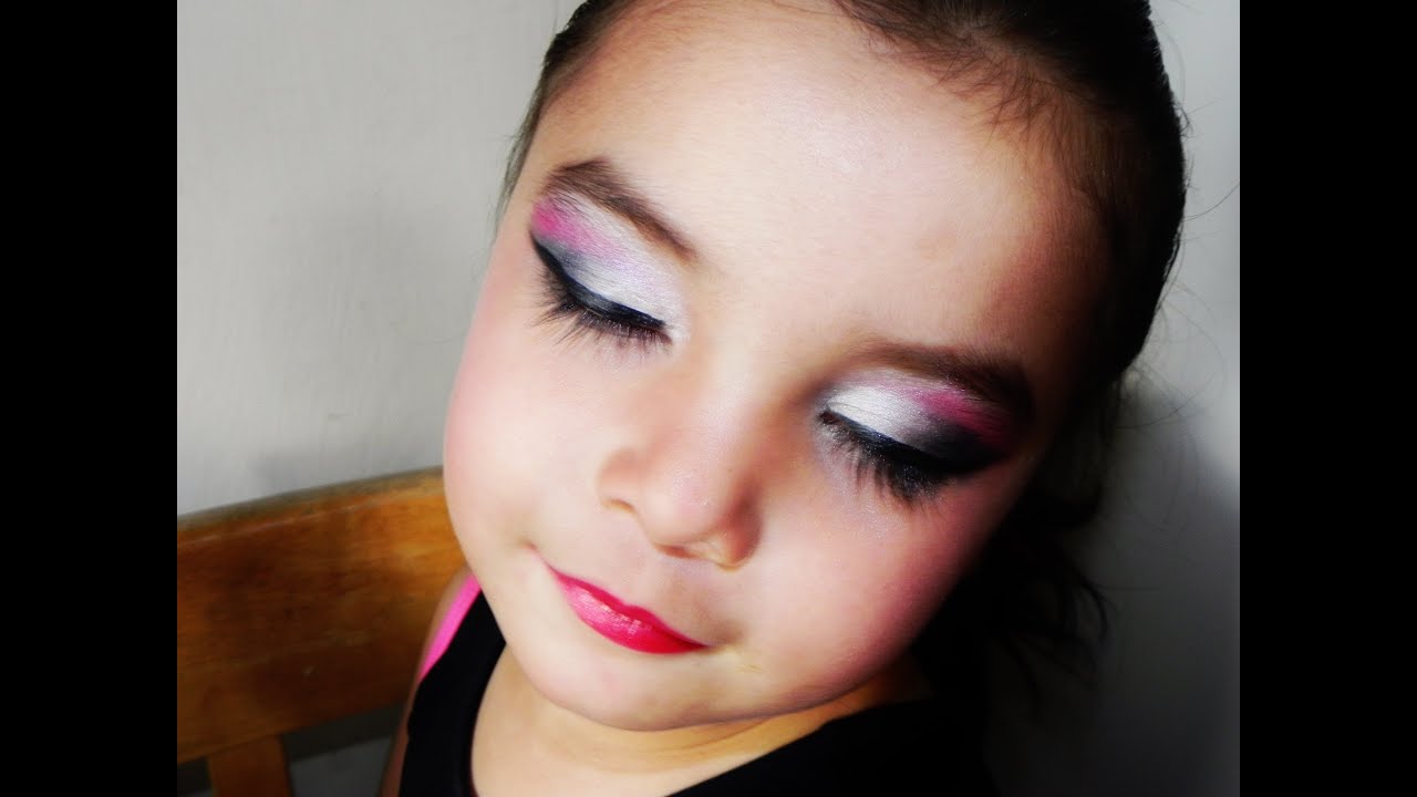 MAQUILLAJE PARA NIÑAS (ROSA Y PLATEADO-FOLKLORICO) | Chana Beauty