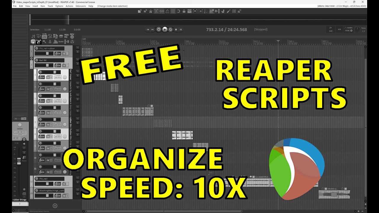 FREE REAPER SCRIPTS V1 | full walk through | optimize recording session conversion to libraries