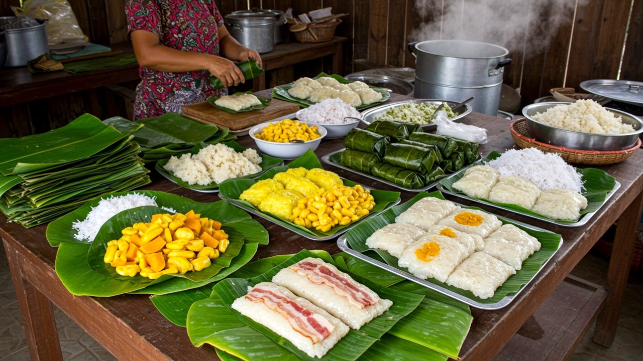 Inside Cambodia’s Viral Khmer Cake House | Colorful Sticky Rice Cakes You Must Try!