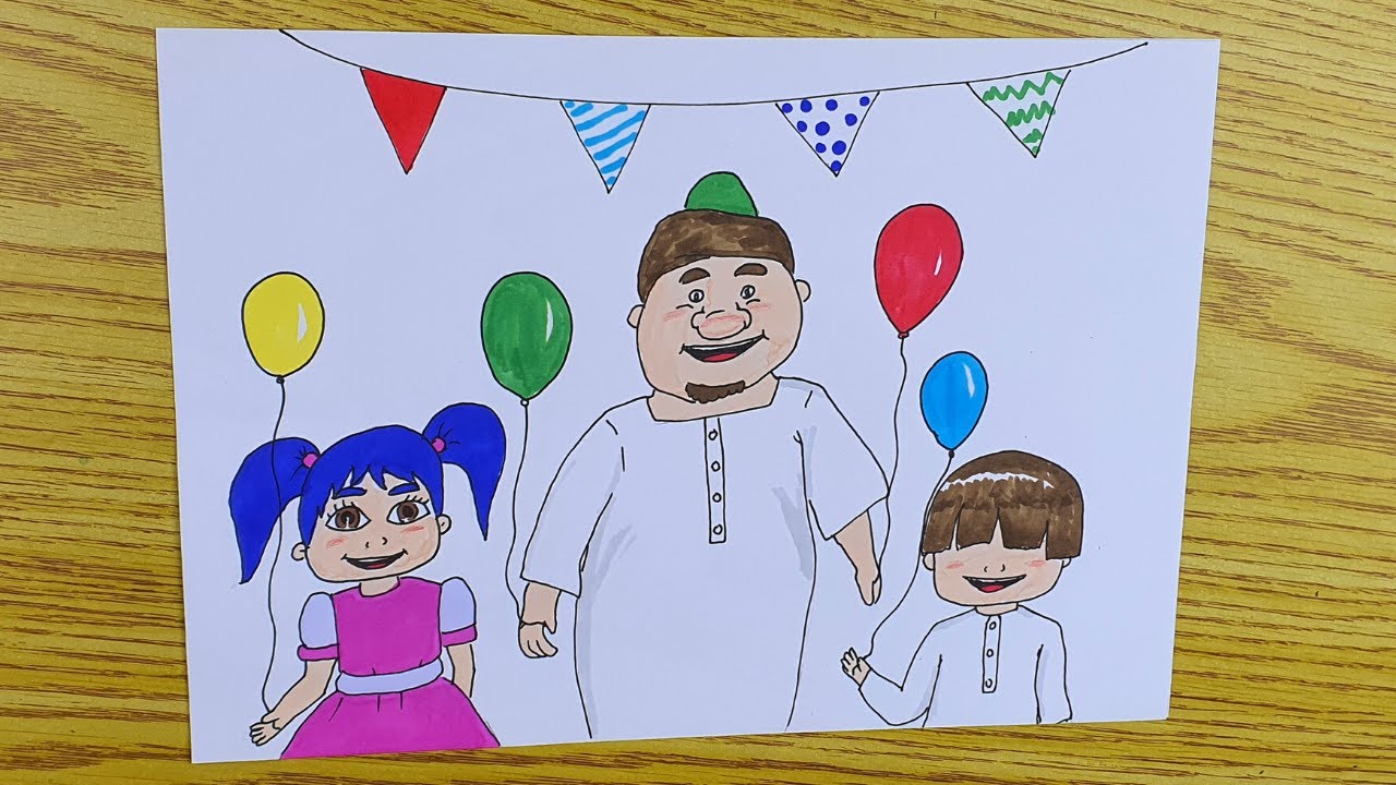 رسم العيد| فنانيس رمضان بملابس العيد 2022