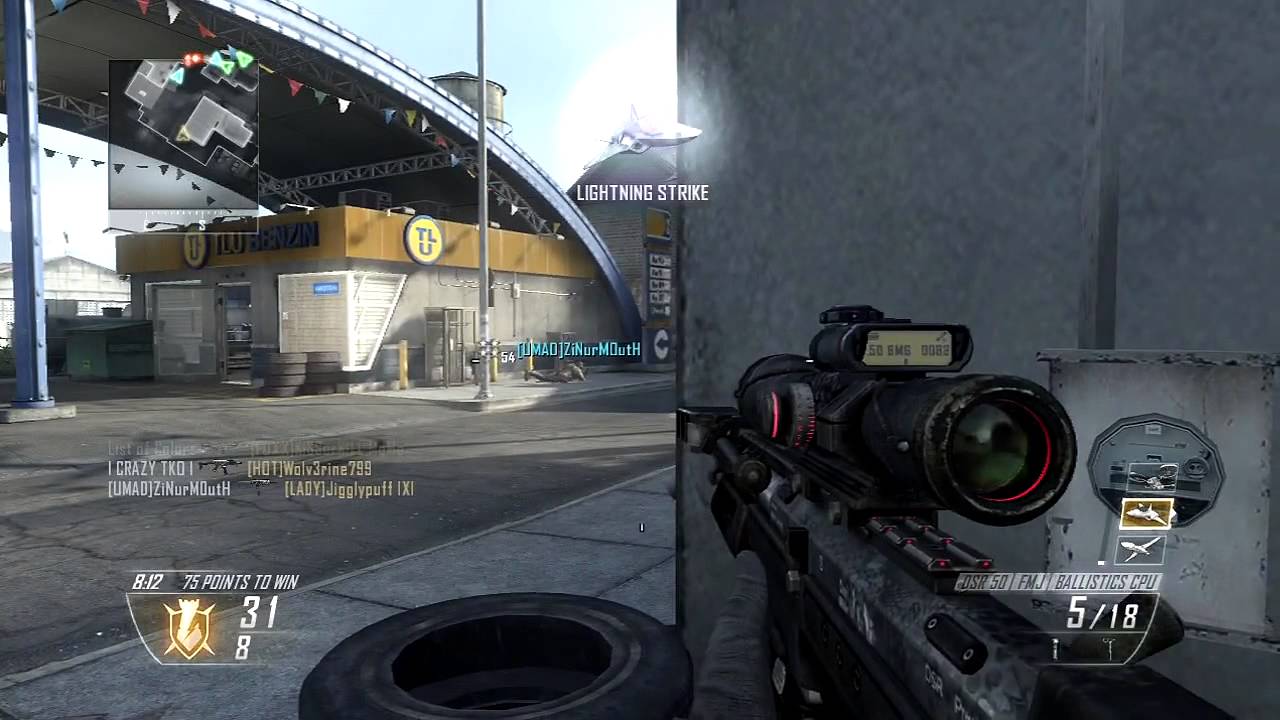 Call of Duty Black Ops 2 Sniper Gameplay | TDM-Standoff | DSR-50, MP7
