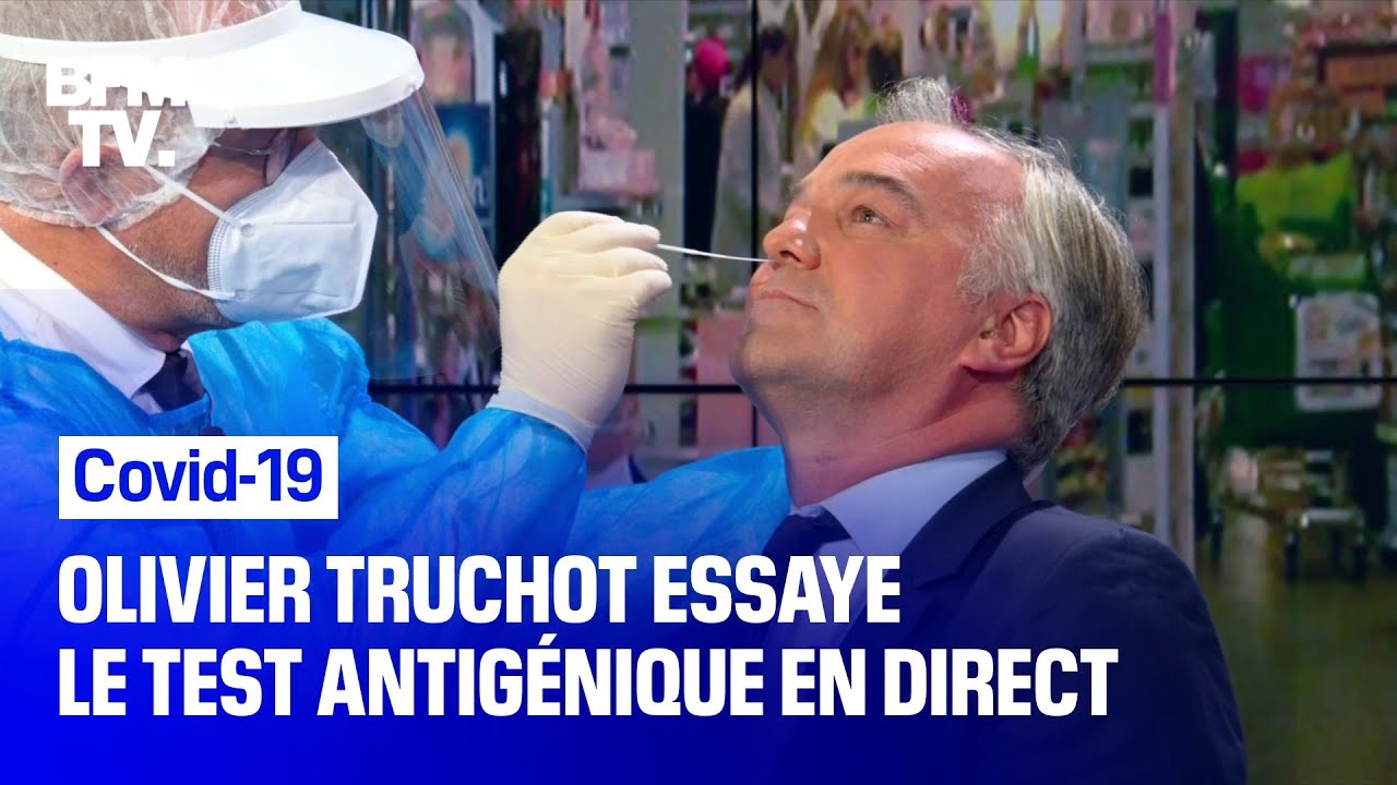 Olivier Truchot essaye le test antigénique en direct