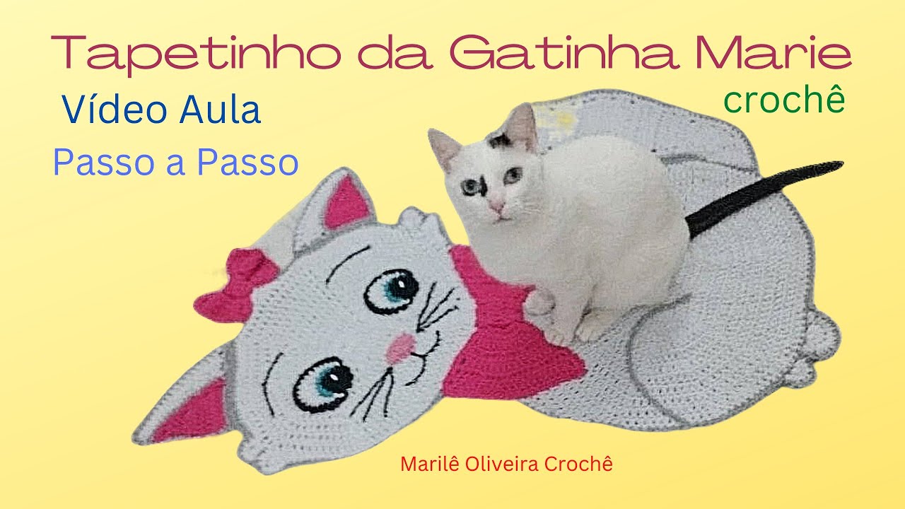 Tapetinho da Gatinha Marie em crochê - Parte 2
