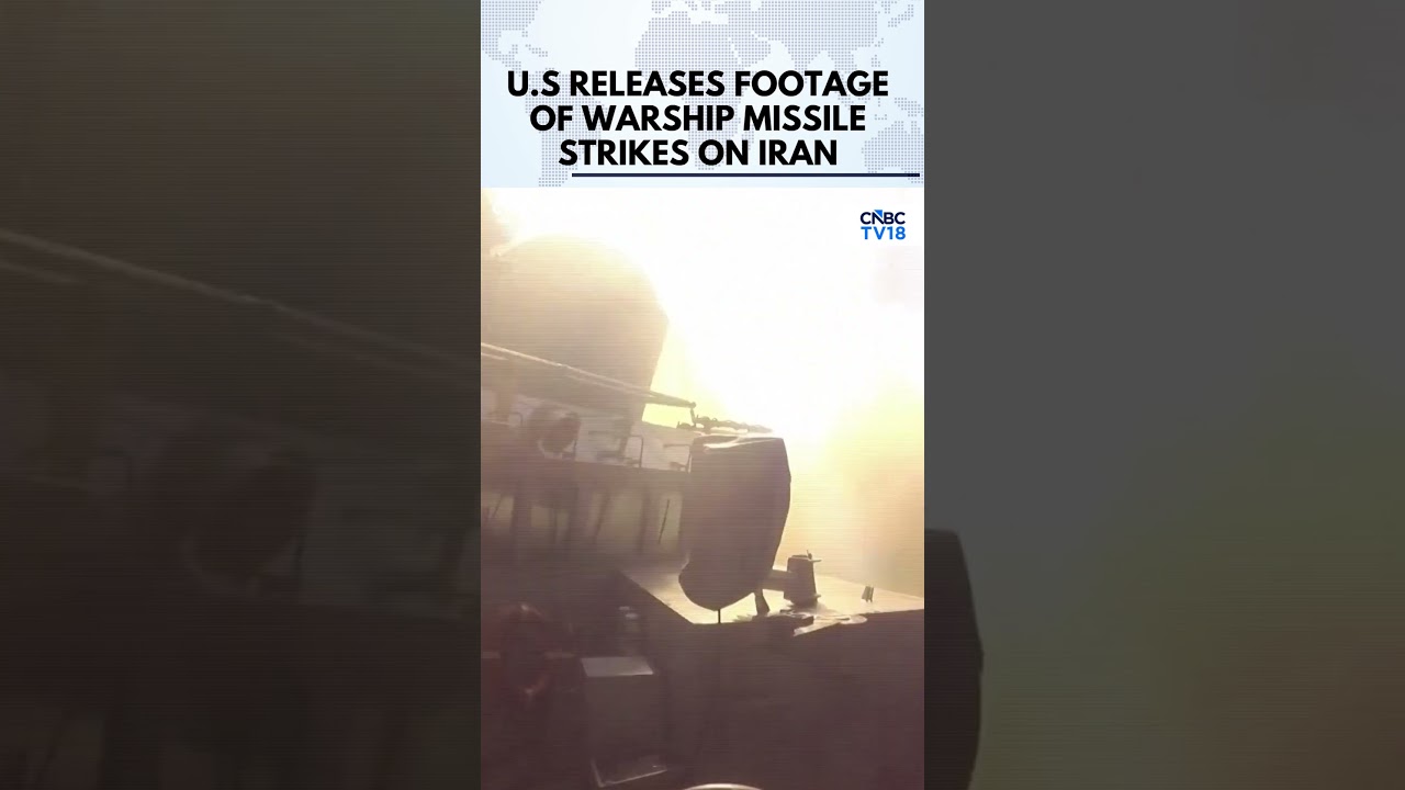 U.S Warship Fires Missiles At Iran In New Footage Released By CENTCOM | West Asia War | N18G