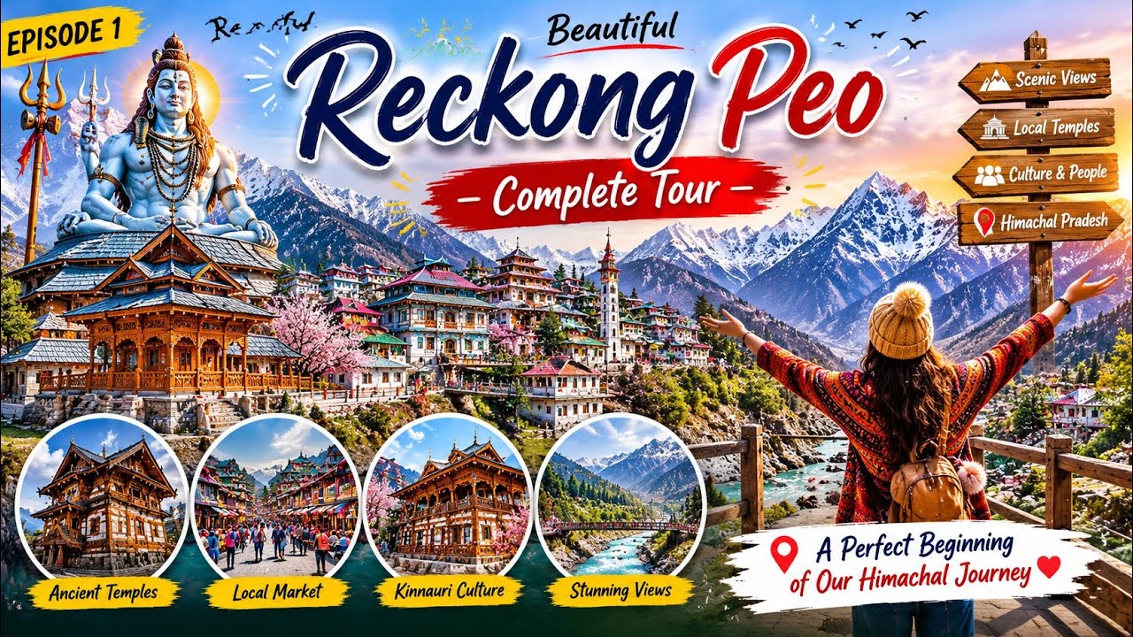  (PART-1) कलपा और Reckongpeo मे होमस्टे सस्ता और  पहाडो के पास reckongpeo// Snowfall// Kalpa