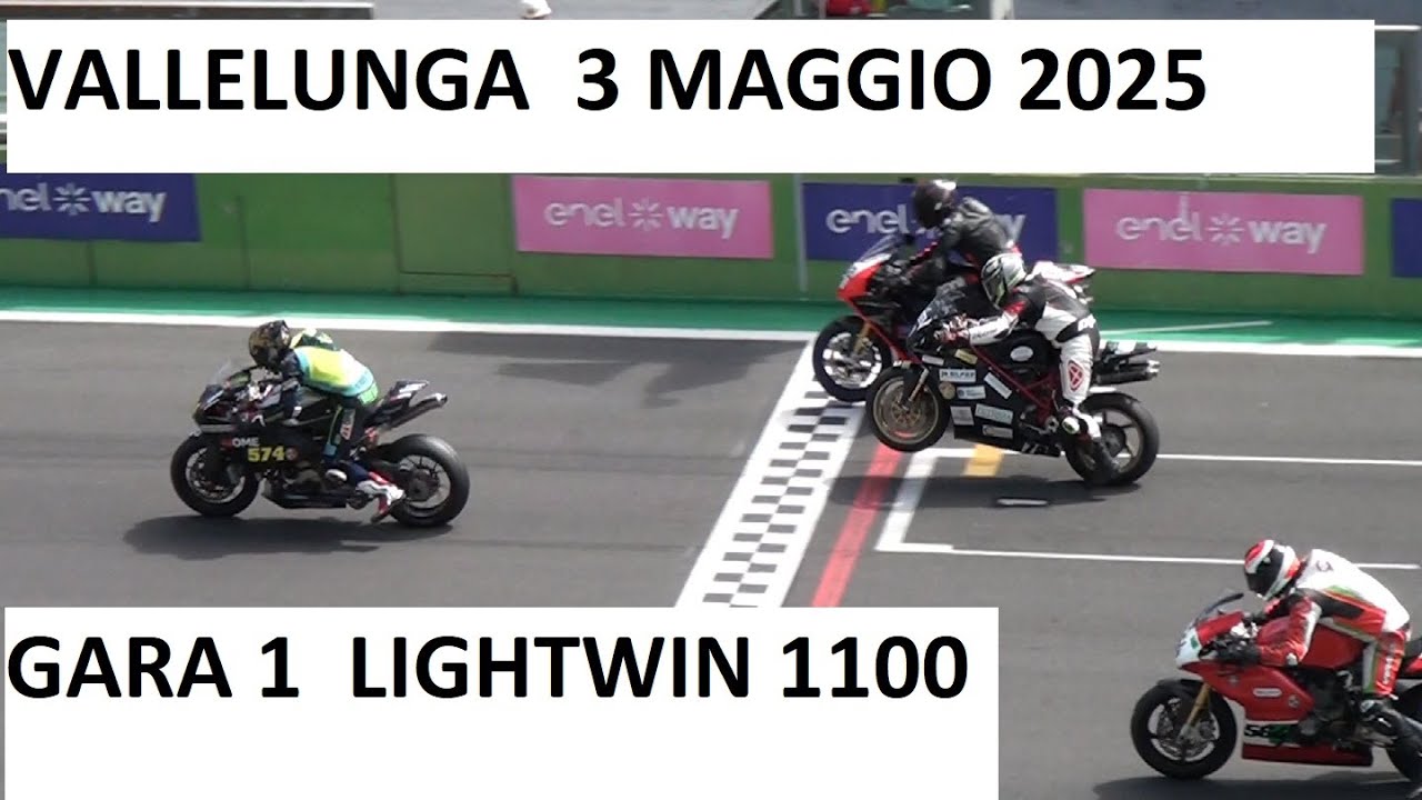 vallelunga 3 maggio  2025  trofeo Lightwin 1100   Open Gara 1
