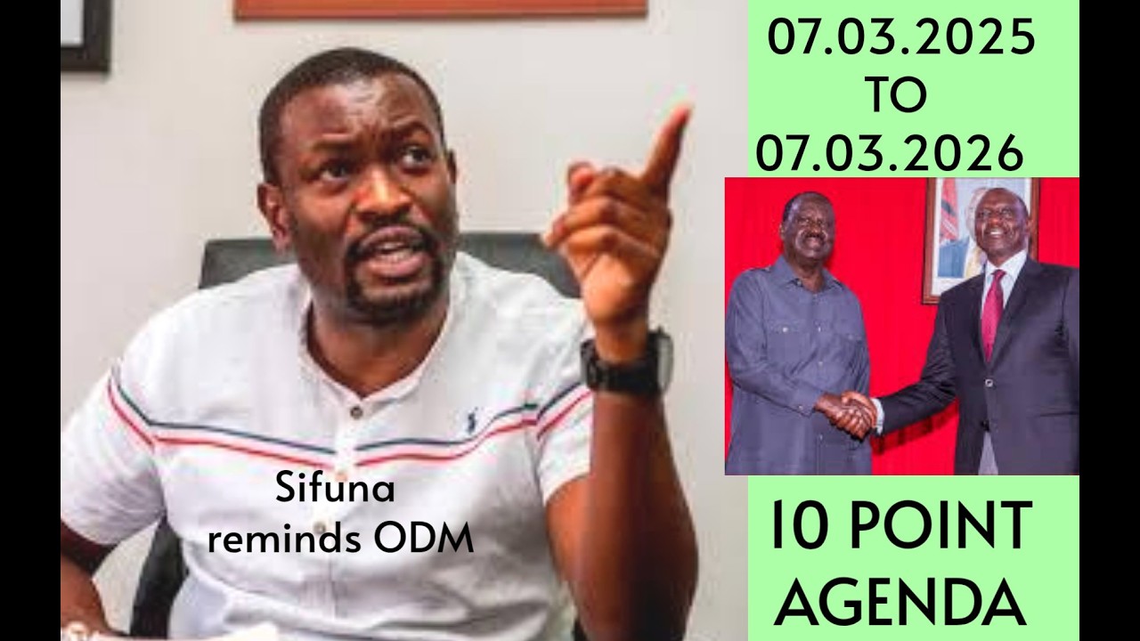 SIFUNA REMINDS ODM THE DATE OF 10 POINT AGENDA