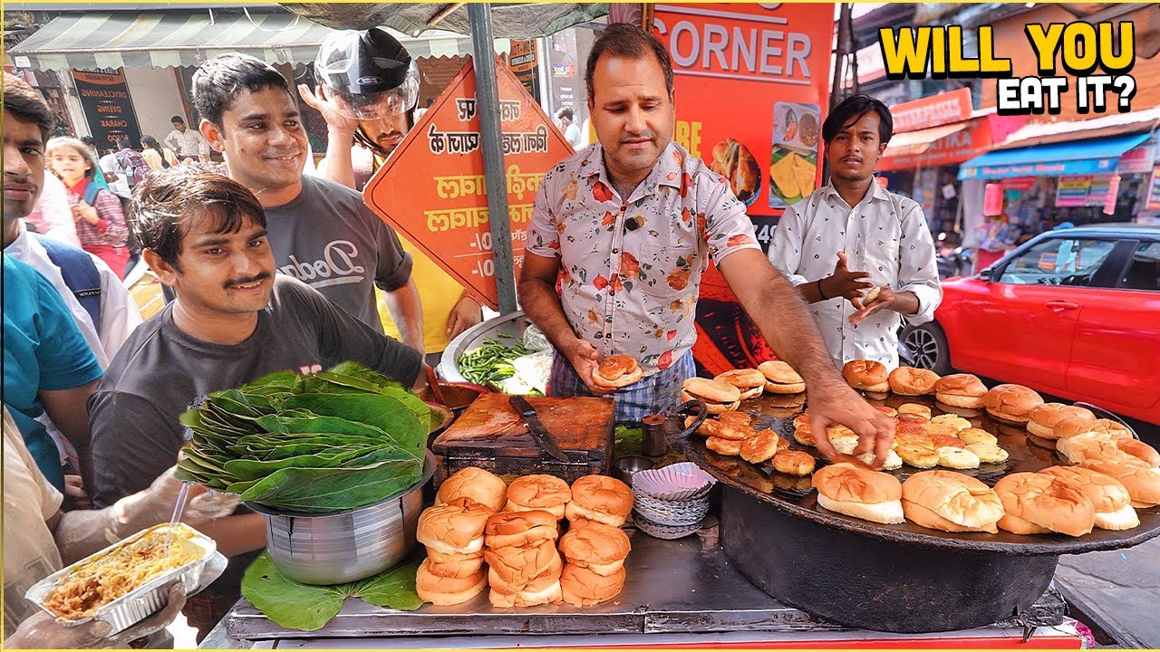 100/- OverHyped Indian Street Food 🥵 Sethi Bun Tikki, Aloo Chaat, Buffet Burgers, Black Fries & more